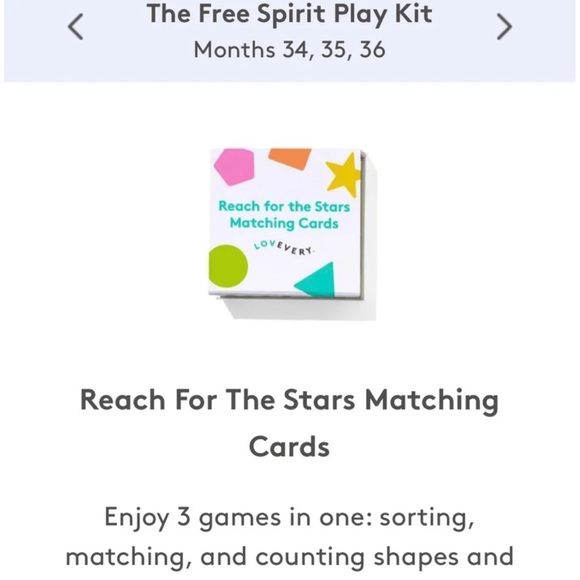 Lovevery Reach For The Stars Matching Card Game Months 34-36 - Picture 1 of 6
